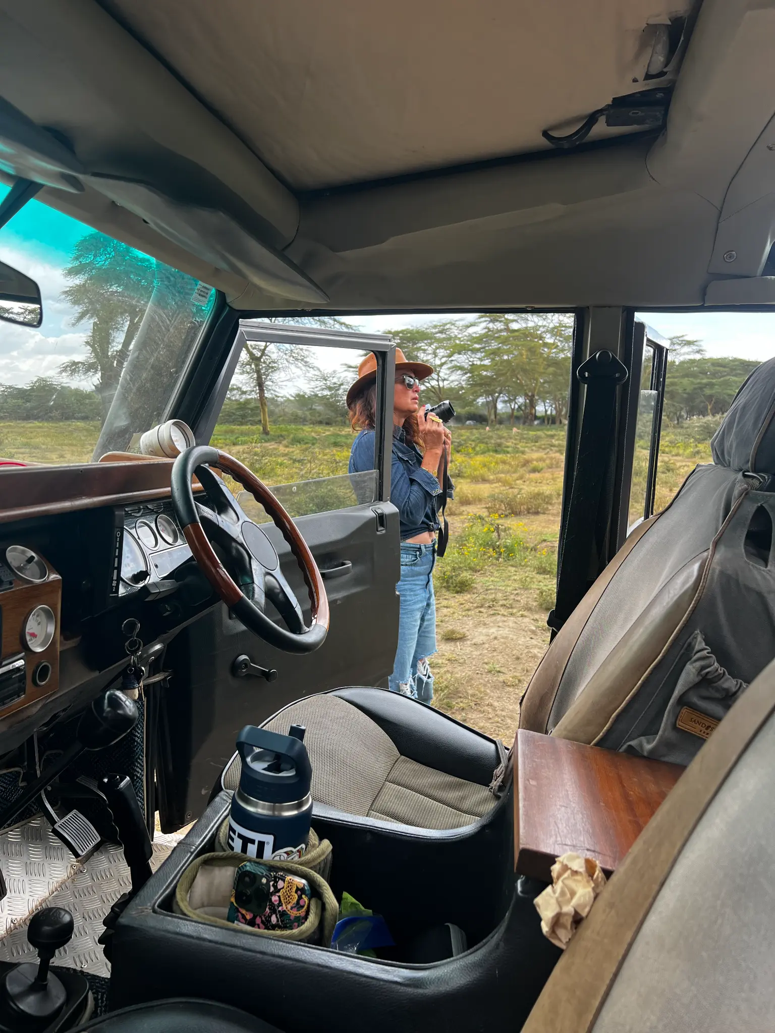 Interior with wood paneling